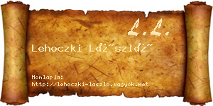 Lehoczki László névjegykártya