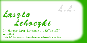 laszlo lehoczki business card